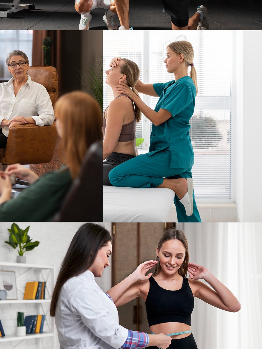 Fisioterapia, psicologia e nutrição na 4F